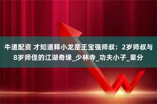 牛道配资 才知道释小龙是王宝强师叔：2岁师叔与8岁师侄的江湖奇缘_少林寺_功夫小子_辈分
